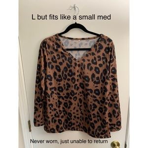 Leopard print top
